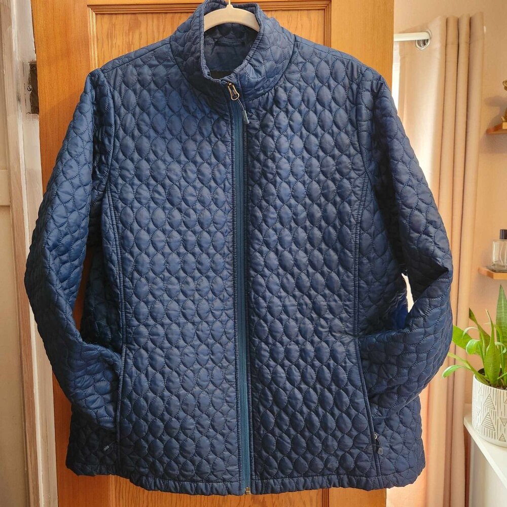 Lands' End Blue Quilted Packable Jacket
